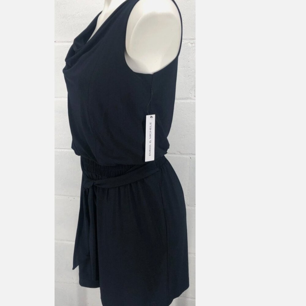 NWT Emma & Michele Black Romper Shorts Jumpsuit Sleeveless Womens Size XL